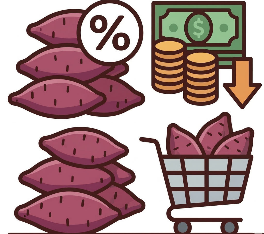 chính sách bán khoai lang sỉ