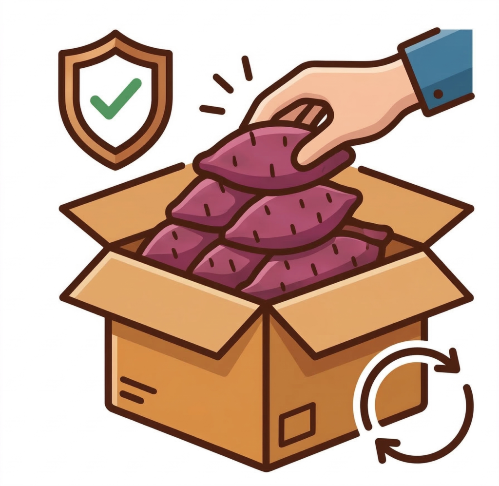 khoai lang đóng gói chuyên nghiệp